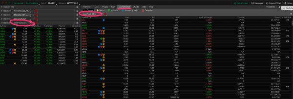 low float stock scan thinkorswim watchlists