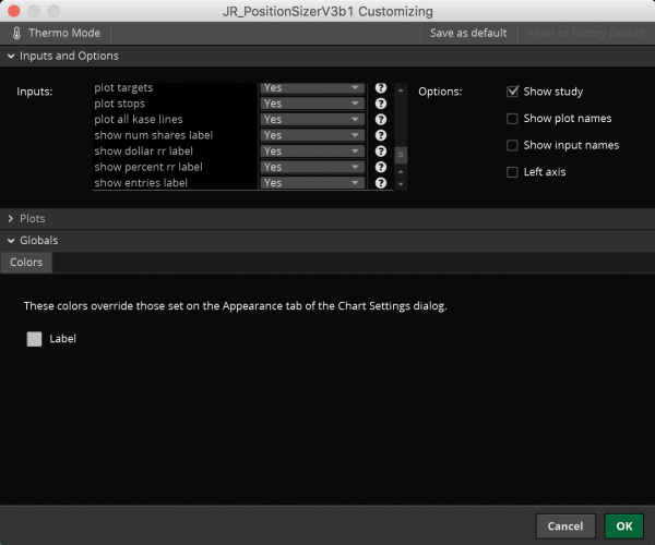 thinkorswim position sizer - options & settings 4