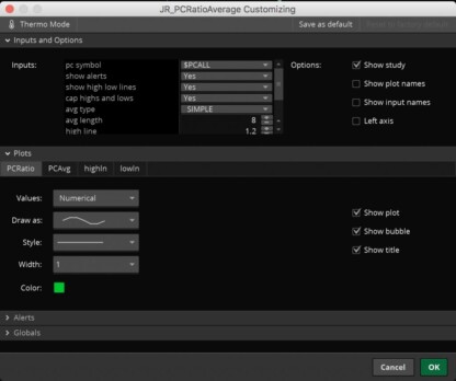 put call ratio options screen part 1