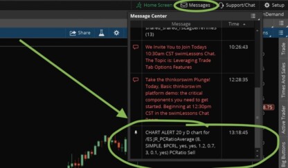 put/call ratio thinkorswim alert