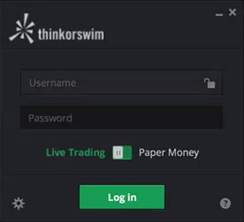 thinkorswim log in - lock username